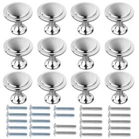 Uxcell 609876812573 12pcs Cabinet Door Drawer Hardware Knob Handle Pull Silver Tone