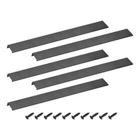 Uxcell 614462054305 5pcs Cabinet Edge Finger Pull 500mm 19.69 Inch Hidden Drawer Handles Black