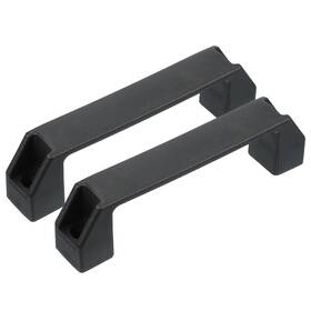 Uxcell 617662559106 2 Pcs Plastic Pull Handles 150mm Hole Centers Square Drawer Pulls Black
