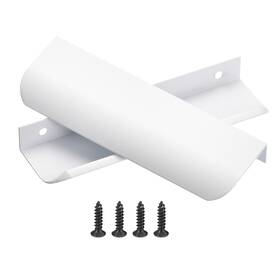 Uxcell 632702000325 10 Pack Finger Edge Pull Cabinet Handles 96mm Hole Center White