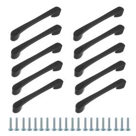 Uxcell 678202814512 10pack Plastic Cartoon Drawer Pulls 5 Inch Abs Closet Wardrobe Door Handle Black
