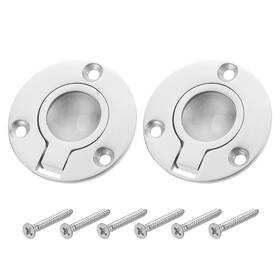 Uxcell 679134284039 2pcs Flush Ring Pull Handle 50 Mm 316 Stainless Steel Round Recessed Door