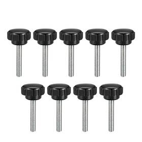 Uxcell 714998539724 M5 X 40mm Male Thread Knurled Clamping Knobs Grip Thumb Screw On Type 9pcs