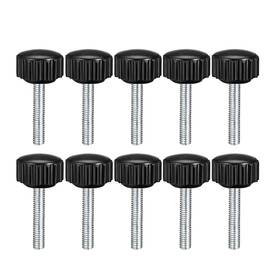 Uxcell 714998539922 10 X M4 25mm Male Thread Knurled Clamping Knobs Grip Thumb Screw On Type