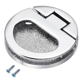 A21060800ux0513 Uxcell Flush Pull Ring Handle 43.5x7mm Plane Drawer Door Silver