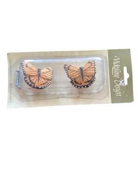 Dp341 Vicki Lane Rare Vintage Butterfly Cabinet Drawer Knobs Pulls Qty-2