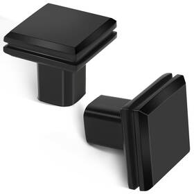 7083-b-dan Vicycmc 6 Pack Matte Black Zinc Alloy Solid Cabinet Knobs Single Hole Drawer Sq