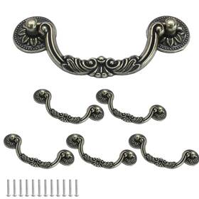 Waz240425060 Waziaqoc 6pcs Antique Drop Bail Pull - 3.75inch/96mm Hole Center Bronze