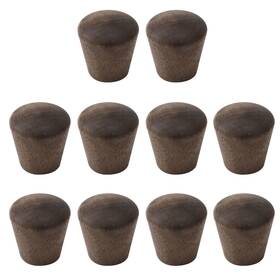 Wx0932 Wealrit 10 Pcs Small Cone Cabinet Knobs With Screws Black Walnut Drawer Handl