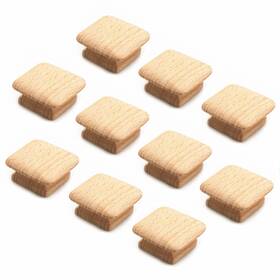 Weichuan 868009090667 10pcs Square Unfinished Wood Drawer Knobs Pulls Handles - Cabinet Furniture D