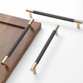 Westablize 601968702915 24 Pack 7 1/2 Inch 192mm Bar Cabinet Pulls Gold And Grey Knurled Handles For