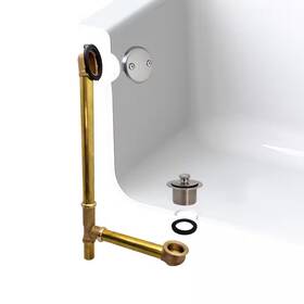 Westbrass 744759176455 Pull And Drain Bath Waste 22-1/2 Inch Make-up 20 Ga. Tubing Stainless Steel