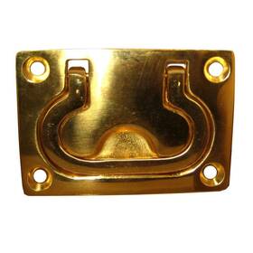 S-3364bc Whitecap Flush Pull Ring - Polished Brass 3 Inch X 2