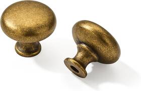 Wilkhardware 445001319387 Khtumeware 1-1/4 Inch 32 Mm 10 Pack Drawer Pulls Antique Brass Cabinet Knobs Kitch