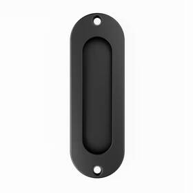 Winsoon 445007473472 4-3/4 Inch L Black Recessed Sliding Door Pull Handles Closet Finger Flush Pu