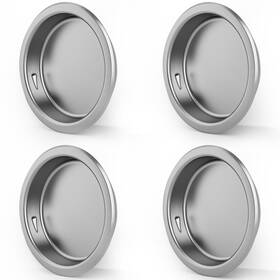 Gcm6025 Winsoon Inch 2 Round Closet Door Finger Pulls 4-pack Chrome Sliding Handles