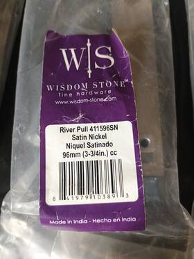 411596sn Wisdom Stone Satin Nickel Bar Pulls Silver Cabinet Handles 96mm 5 Pack