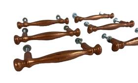 4118160co Wisdom Stone Vintage Lot 6 Copper 4 3/8 Inch 3 Center To Cabinet Dresser Drawer Pulls