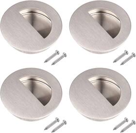 Wolfride 445056342361 Round Recessed Door Handle Flush Sliding Pull Pocket 4pcs