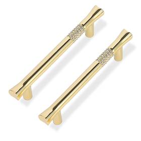 Adien0035 Xhcliufb Gold Crystal Drawer Handles 5-pack 3-3/4 Inch Hole Spacing Cabinet