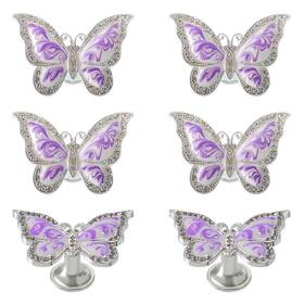 Run0170 Xinally Butterfly Cabinet Knobs6 Pieces Knobs Single Hole Pulls Handles Decora