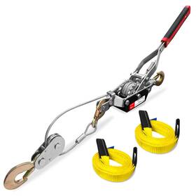 5t-2d Yatointo Come Along Winch 5 Ton Capacity 11ft Steel Cable 3 Hooks Heavy Duty