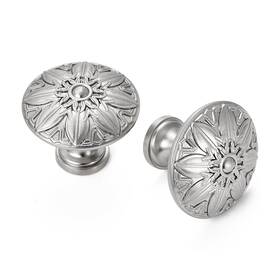Ycsj-36mm-ab Ycsj Round Drawer Knob - 10 Pack / 1.25 Inch 32mm Brushed Nickel Knobs Trendy C
