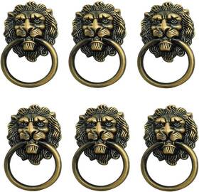 Yunpo Tech 750440690117 6 Pack Lion Head Knob Pull Handle For Dresser Drawer Cabinet Jewelry Box With Dr