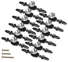 Yusheng 727597668771 Large Sized Enlarged Diamond Clear Crystal Glass 12 Pack Black - 6.7inch