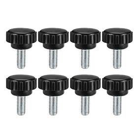Zaplyte 678202985038 8pcs Knurled Clamping Knobs M6 X 10mm Zinc Plated Carbon Steel Thread 21mm Head