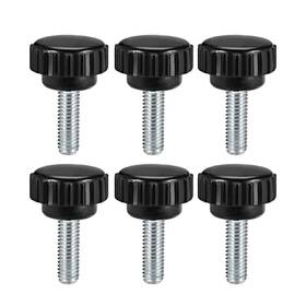 Zaplyte 679134180034 6pack Knurled Clamping Knobs M6x15mm Zinc Plated Carbon Steel Thread 20mm Head