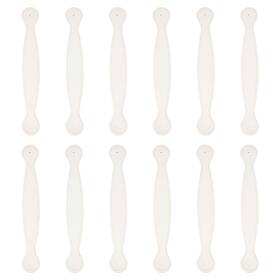 Zaplyte 680520154485 12 Pcs Leather Handle 8.5 Inch Drawer Pulls With 2 Holes White