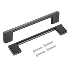 Zaplyte 683867068583 8pcs Drawer Pulls 5 Inch Aluminum Alloy Rectangle Cabinet Handles Matt Black