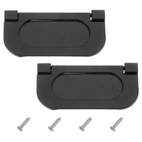 Zaplyte 683867946560 2pcs 2.9 Inch 75mm Flush Ring Pull Low Profile Drawer With Screws Black