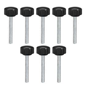 Zaplyte 714998605191 8pcs M4 X 35mm Male Thread Knurled Clamping Knobs Grip Thumb Screw On Type