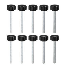 Zaplyte 714998605290 10pcs M4x40mm Male Thread Knurled Clamping Knobs Grip Thumb Screw On Type