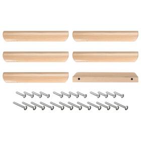 Zaplyte 743151009491 6pcs Drawer Pulls 6 Inch Wood Dresser Handles Door Knob For Furniture Part Brown
