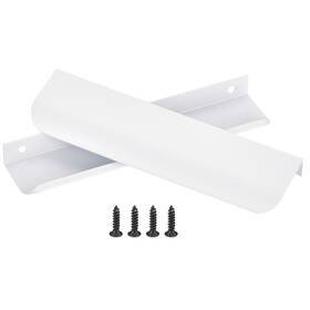 Zaplyte 766549873504 10 Pack Finger Edge Pull Furniture Drawer Handles 5 Inch Hole Center White