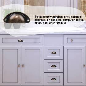 Zaplyte 784958577882 Bin Cup Pulls 2.6 Inch Hole Center Drawer Handle Dresser Vintage Copper Tone 15pcs