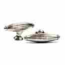 Zc5158-bn Hwd Attractive Brushed Nickel Kitchen Bathroom Cabinet Fluted Ribbed Football Knob