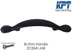 Zc5541-mb Hwd Matte Black Button Style Hardware Pull Handle Kitchen Drawer