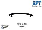 Zc5646-mb Hwd Kpt Solid Steel Matte Black Rod Kitchen Cabinet Hardware