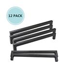 Zd-js12-bk-224-12pack Home Hardware Supply Pack Black Square Bar Handle 696542101413
