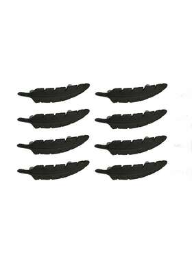 D-dw52439 Zeckos Brown Cast Iron Feather Drawer Handle Cabinet Pull Furniture Decor Set Of 8