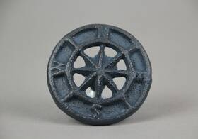 D-dw71339 Zeckos Set Of 11 Dark Blue Cast Iron Cabinet Hardware Knobs Compass Rose Drawer Pulls