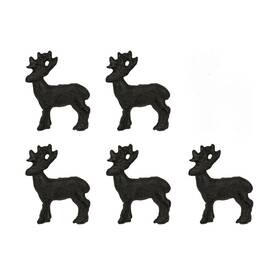 D-dw72122 Zeckos Set Of 5 Rustic Brown Cast Iron Deer Drawer Pulls Home D Cor 2 Inches Long