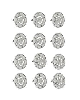 Dw71337 Zeckos Set Of 12 White Cast Iron Compass Rose Cabinet Hardware Knobs Drawer Pull Handle