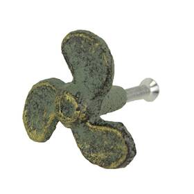 Dw74014 Zeckos Set Of 6 Verdigris Cast Iron Boat Propeller Cabinet Knob Nautical Drawer Pull