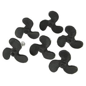 Dw74015 Zeckos Set Of 6 Black Cast Iron Boat Propeller Cabinet Knob Nautical Drawer Pull Decor