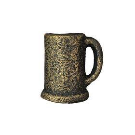 Dw74028g Zeckos Antique Gold Finish Cast Iron Beer Mug Cabinet Knob Drawer Pulls Set Of 6